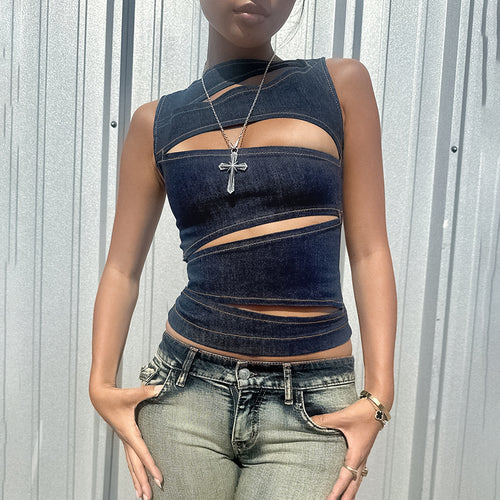 Damen Oberteil mit raffinierten Cut-Out-Design R&B