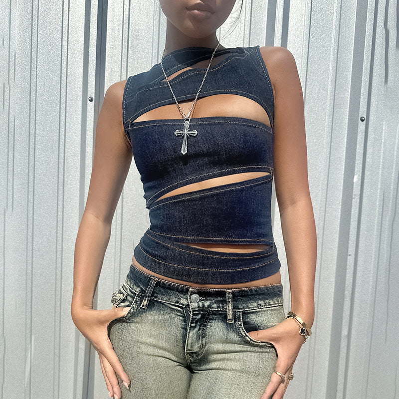 Damen Oberteil mit raffinierten Cut-Out-Design R&B