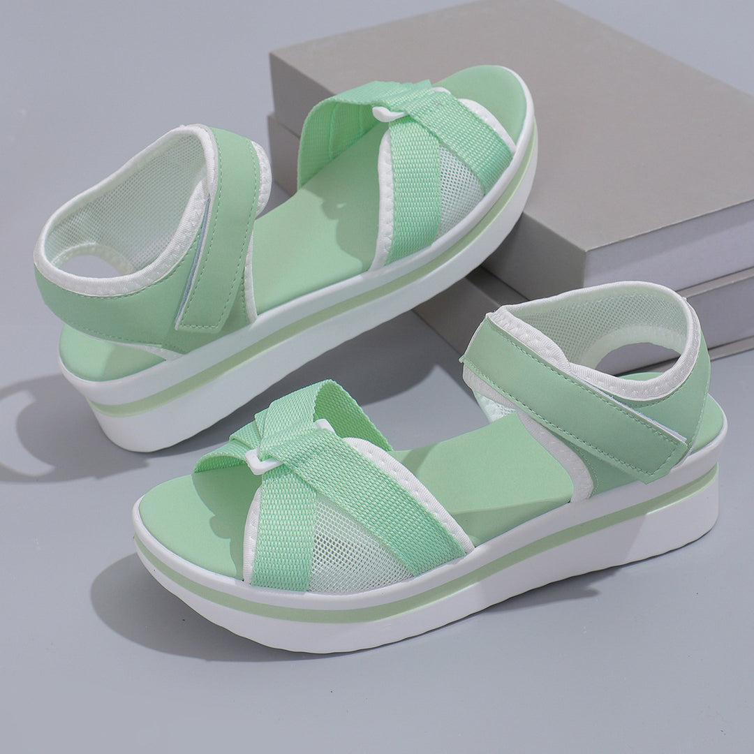 Damen Bequeme Riemchen-Sandalen mit ergonomischem Design und verstellbarem Klettverschluss R&B