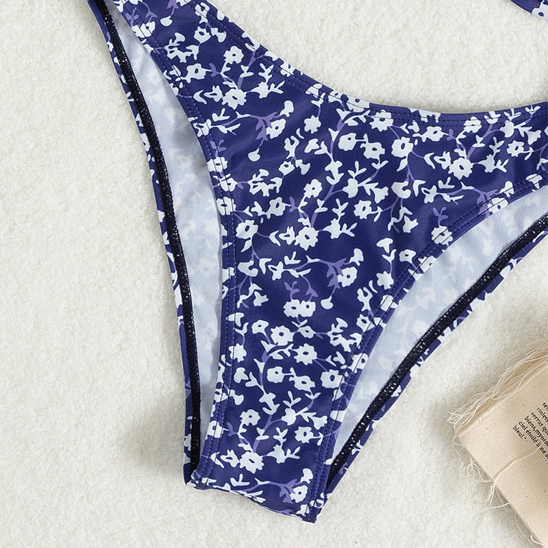 Damen Triangel-Bikini mit floralem Design und komfortabler Passform