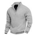 Herren Stepppullover mit halbem Reißverschluss und strukturiertem Design R&B