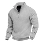 Herren Stepppullover mit halbem Reißverschluss und strukturiertem Design R&B