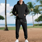 Herren Sportliches Hoodie- und Jogginganzug-Set mit atmungsaktiven Eigenschaften und praktischen Taschen R&B