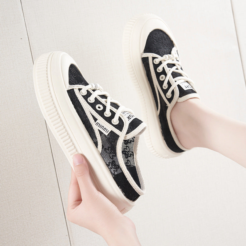 Damen Sneaker mit modischer Spitze und bequemer Sohle R&B