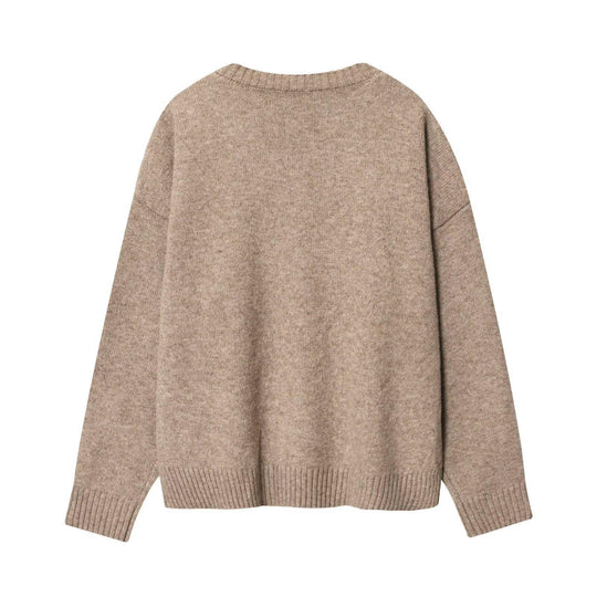 Damen gemütlicher V-Ausschnitt Pullover R&B