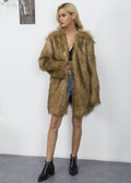 Damen Luxuriöse Design-Winterjacke aus Kunstfell im modischen Oversized-Schnitt R&B