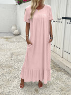 Damen Maxi-Kleid mit praktischem Taschen-Design R&B