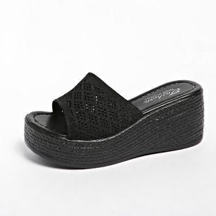 Damen modische Plateau-Pantoletten mit elegantem Design R&B
