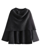 R&B | Boulevard Asymmetrischer Schal Verkürzte Gestrickte Jacke