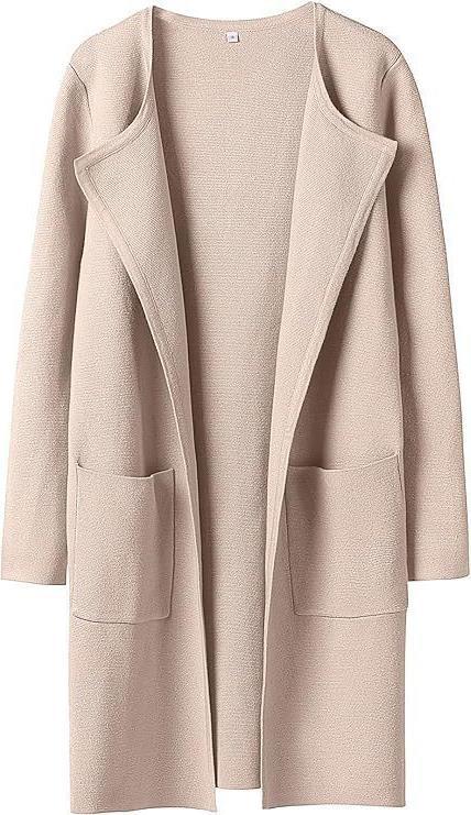 Damen Offener Strickmantel mit Taschen R&B