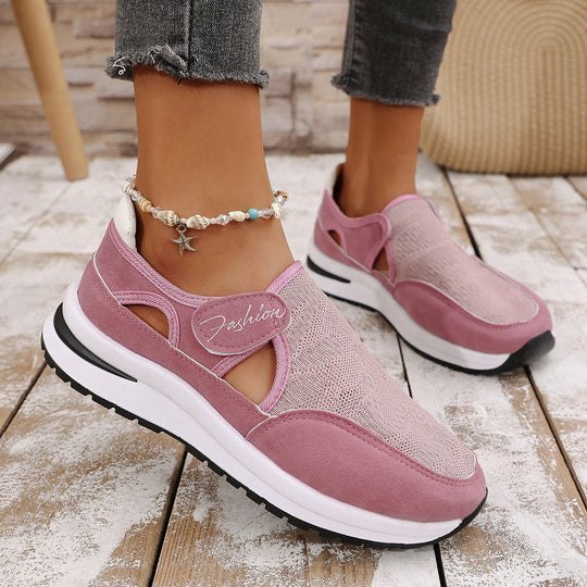 Damen Atmungsaktive Slip-On Sneakers mit flexiblem Gummizug R&B