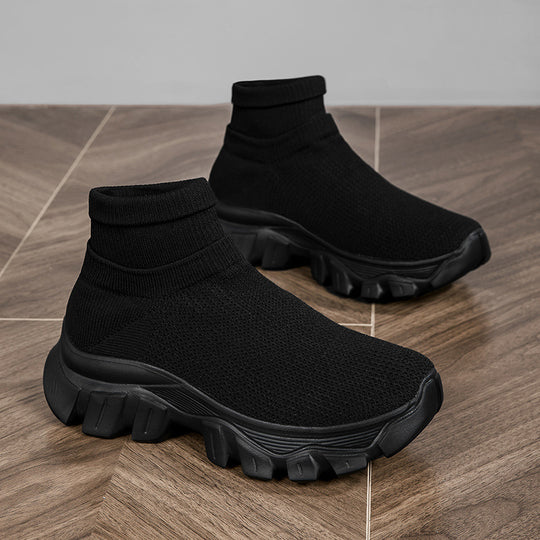 Damen Stricksneaker mit hohem Schaft und rutschfester Sohle R&B