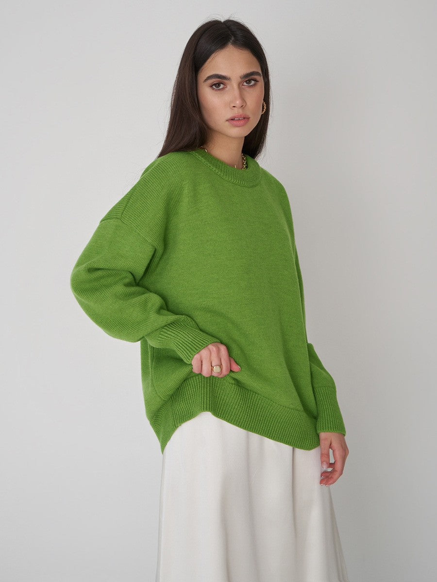 Damen Bequemer Oversized Pullover aus hochwertigem Strick R&B