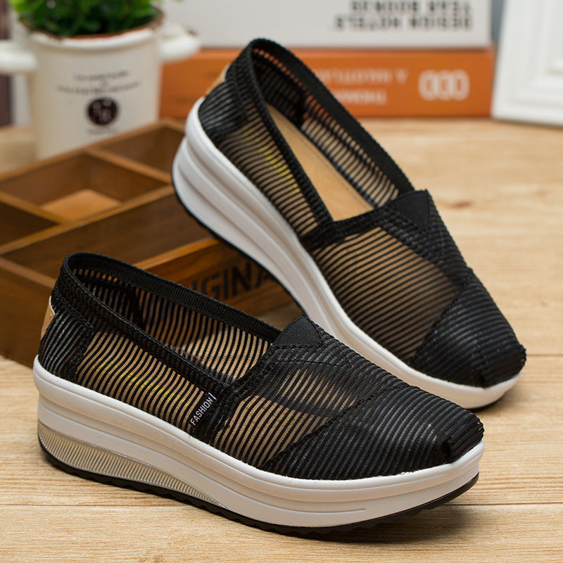 Damen Komfortable Slip-On Sneakers mit atmungsaktiver Oberflächenstruktur R&B