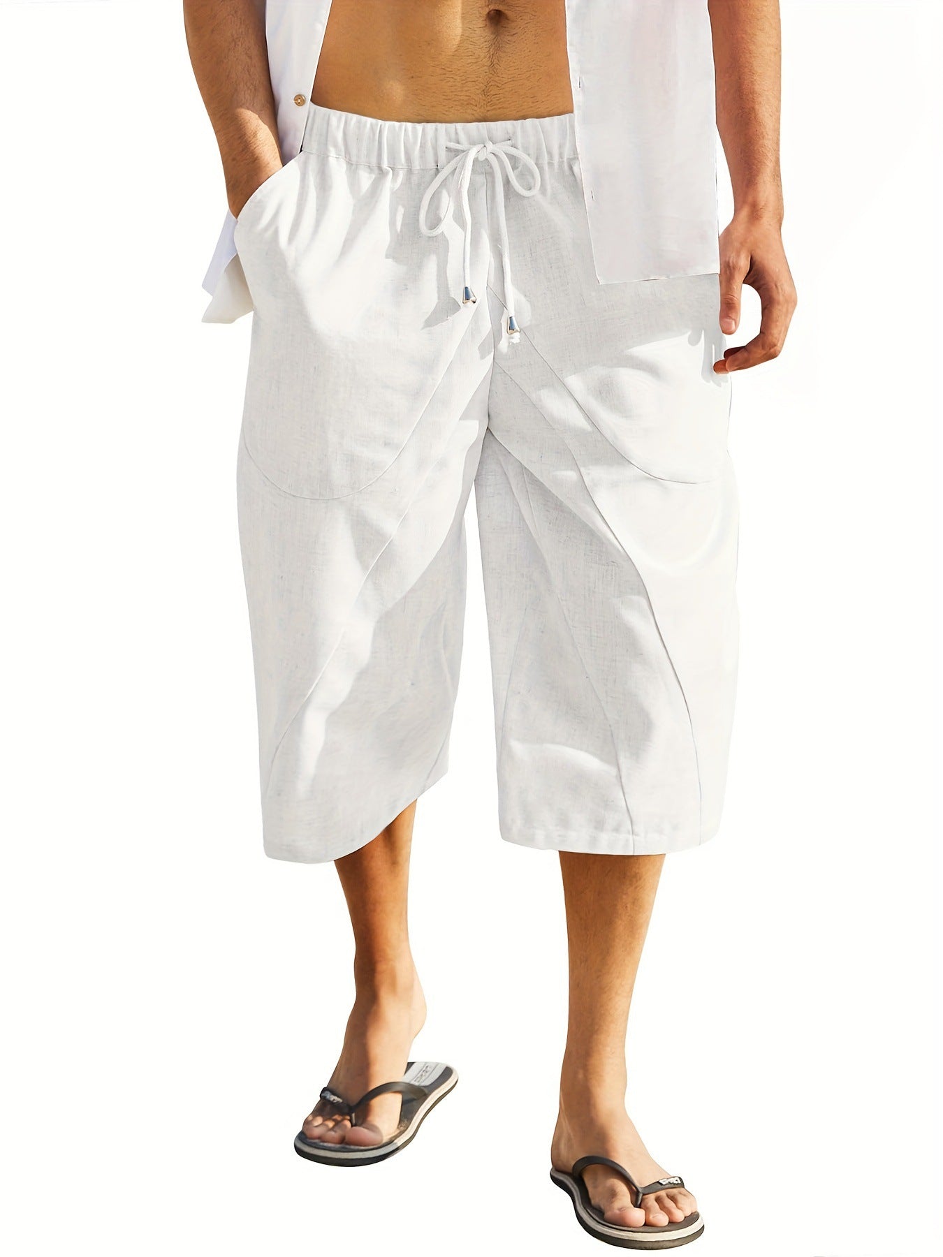 R&B | Shorts mit Taschen aus Baumwolle und Leinen