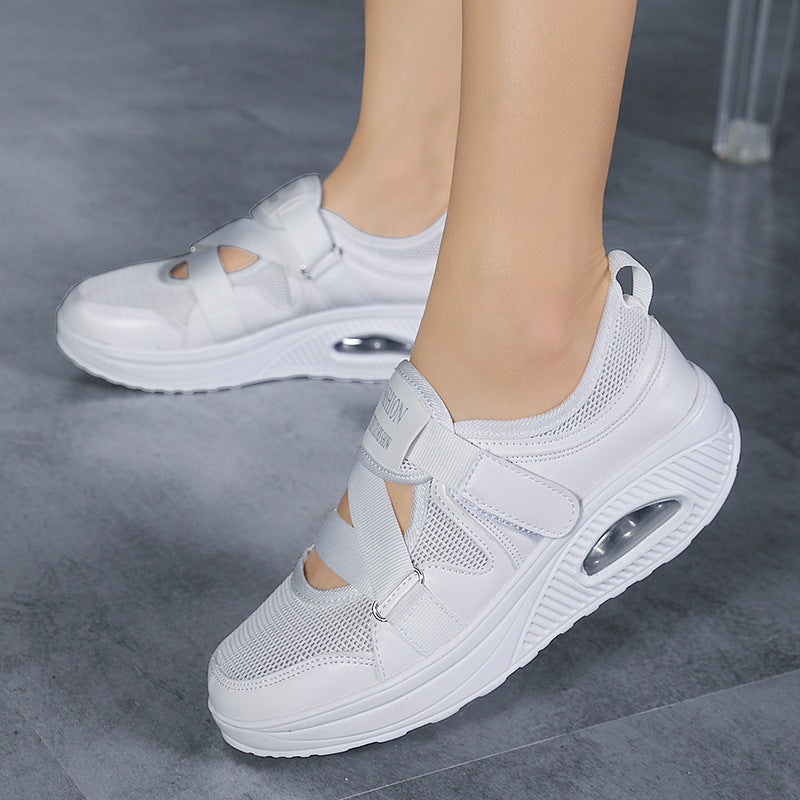 Damen Bequeme und luftige Sneakers mit verstellbarem Klettverschluss R&B