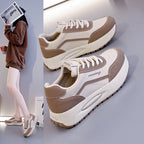 Damen Plateau Sneakers mit atmungsaktiver Mesh-Oberfläche und gepolsterter Sohle R&B