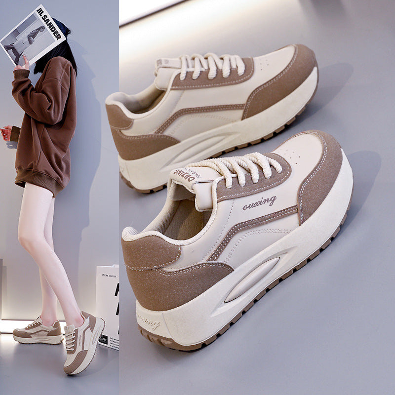 Damen Plateau Sneakers mit atmungsaktiver Mesh-Oberfläche und gepolsterter Sohle R&B