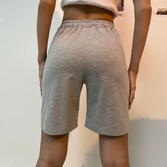 Damen bequeme Freizeit-Shorts mit elastischem Bund und sportlichen Kontrastnähten R&B