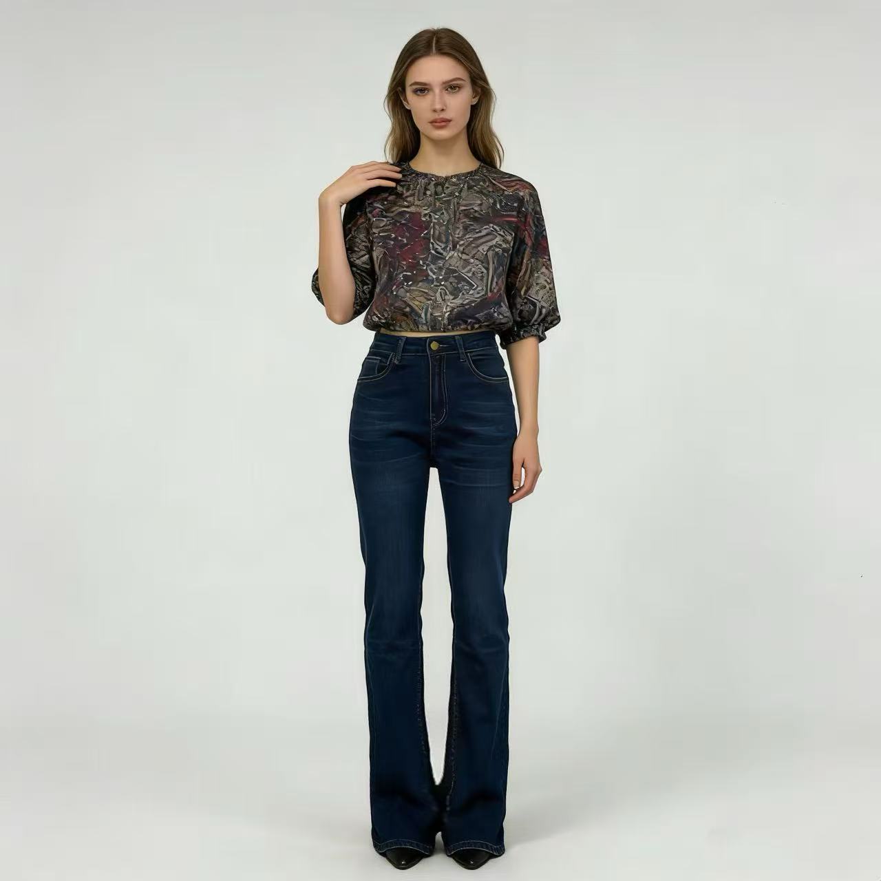 Damen Flared Jeans mit hohem Bund und perfektem Sitz