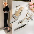 Damen Slingback-Pumps mit eleganter Schleifen-Detail R&B