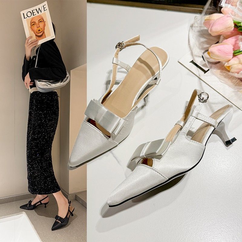 Damen Slingback-Pumps mit eleganter Schleifen-Detail R&B