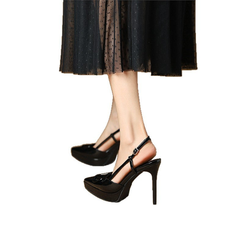 Damen Slingback Pumps mit elegantem Riemen und modischem Schleifenakzent R&B