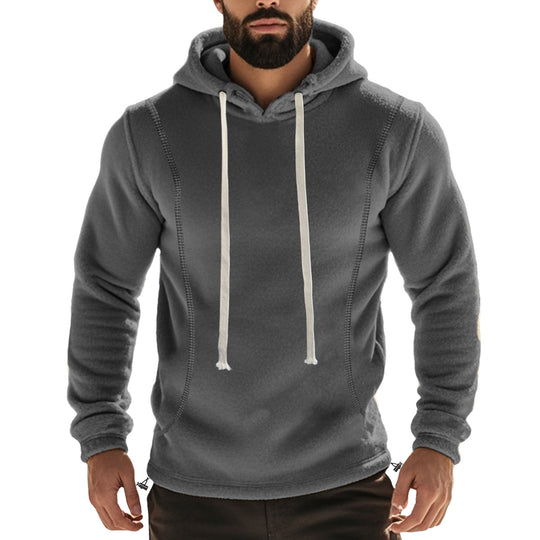 Herren Hochwertiger Fleece-Hoodie mit praktischer Kängurutasche und stylischem Design R&B
