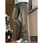 Herren lässige baggy Jeans im used Look