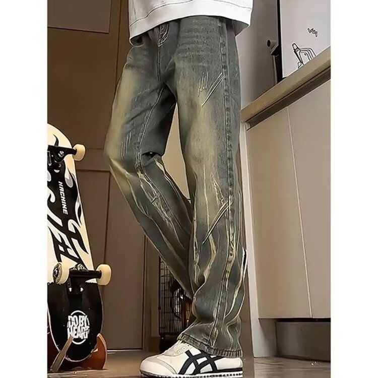 Herren lässige baggy Jeans im used Look