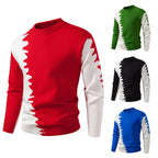 Herren modischer Strickpullover mit asymmetrischem Farbdesign und hohem Komfort R&B