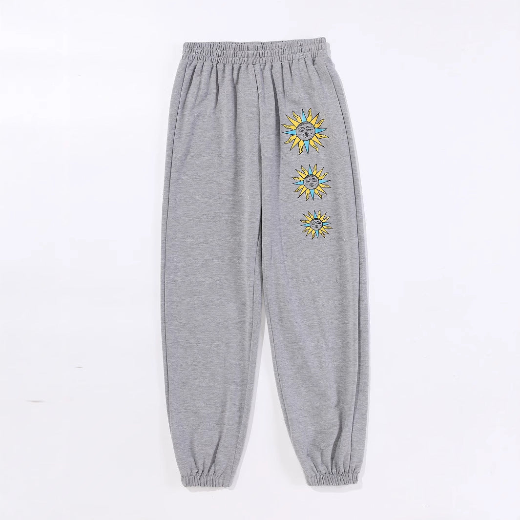 Damen Freizeithose mit buntem Grafikdesign R&B