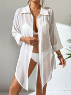 Damen transparenter Strandüberwurf R&B