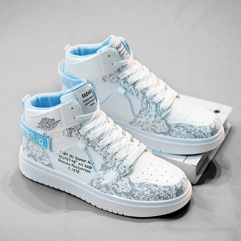 Damen Hohe Sneaker im urbanen Design mit auffälligem Print R&B