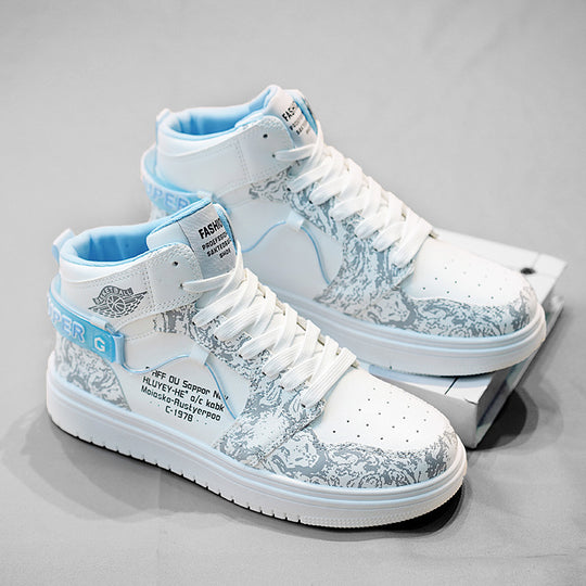 Damen Hohe Sneaker im urbanen Design mit auffälligem Print R&B