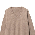 Damen gemütlicher V-Ausschnitt Pullover R&B