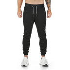Herren nan schmal geschnittene Sport-Jogginghose mit ergonomischen Knieeinsätzen, Komfortbund und Kordelzug R&B