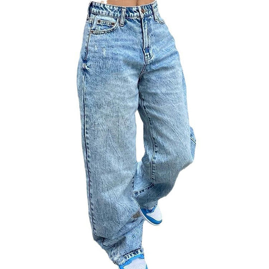 Damen Cargo Jeans mit bequemem Schnitt und funktionalen Taschen