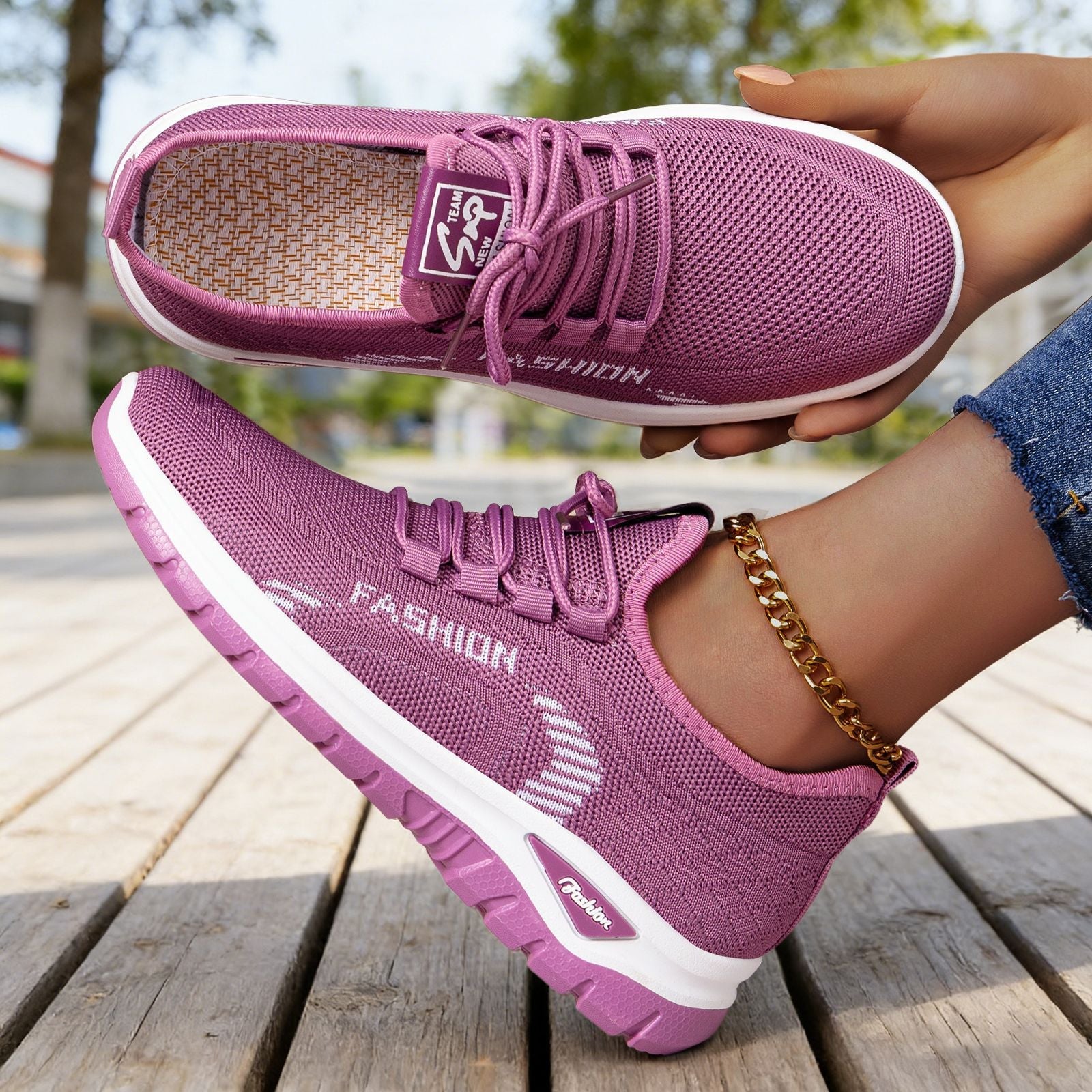 Damen Atmungsaktive und bequeme Sport-Sneaker R&B