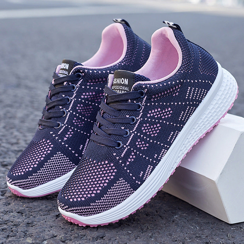 Damen Sportliche und atmungsaktive Fitness-Sneaker mit elastischem Obermaterial