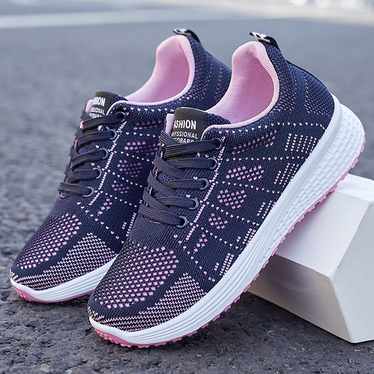 Damen Sportliche und atmungsaktive Fitness-Sneaker mit elastischem Obermaterial R&B