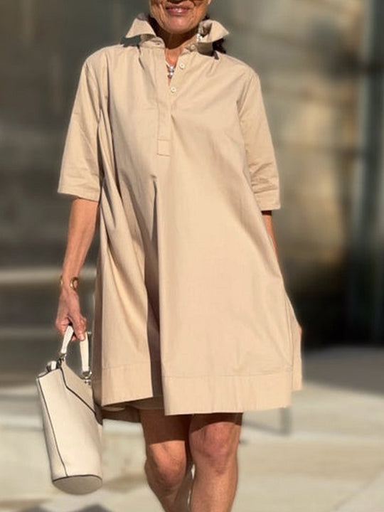Damen Hemdblusenkleid in A-Linie von R&B