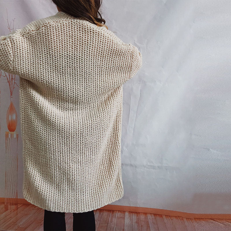 R&B | Einfarbige Strickjacke