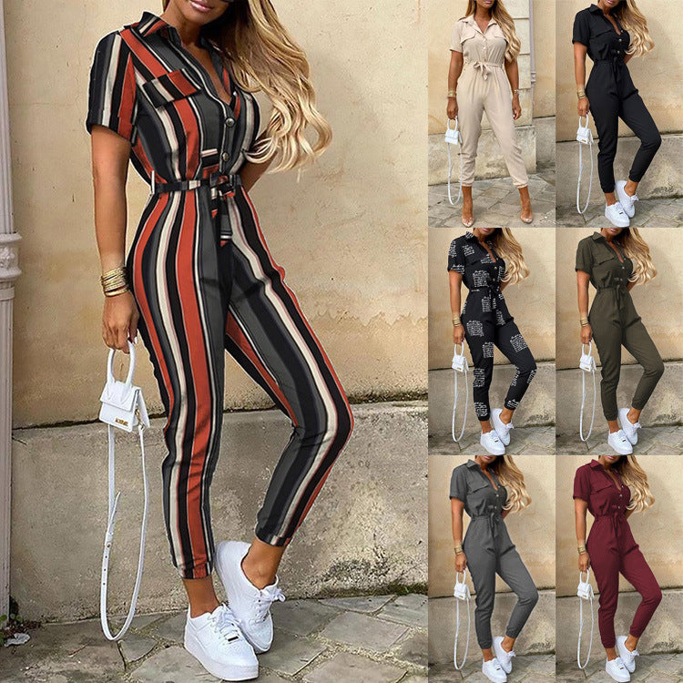Damen Modischer Jumpsuit mit praktischen Taschen und tailliertem Schnitt R&B