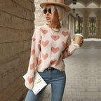 Damen Kuscheliger Strickpullover mit Herzmotiv R&B