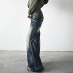Damen Flared Jeans mit modischem Used-Look R&B