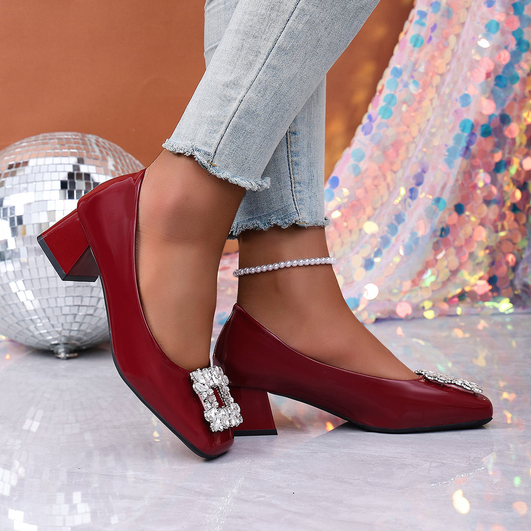Damen Pumps mit funkelndem Schmuckdetail R&B