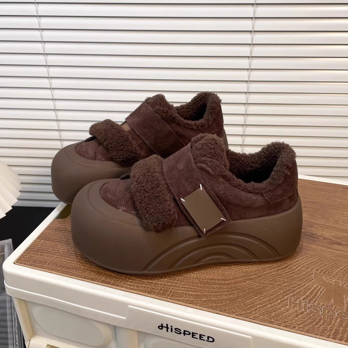 Damen Plüschgefütterte Slip-On Sneakers R&B