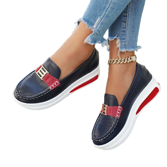 Damen Komfortable Slip-On Mokassins mit modischem Akzent R&B