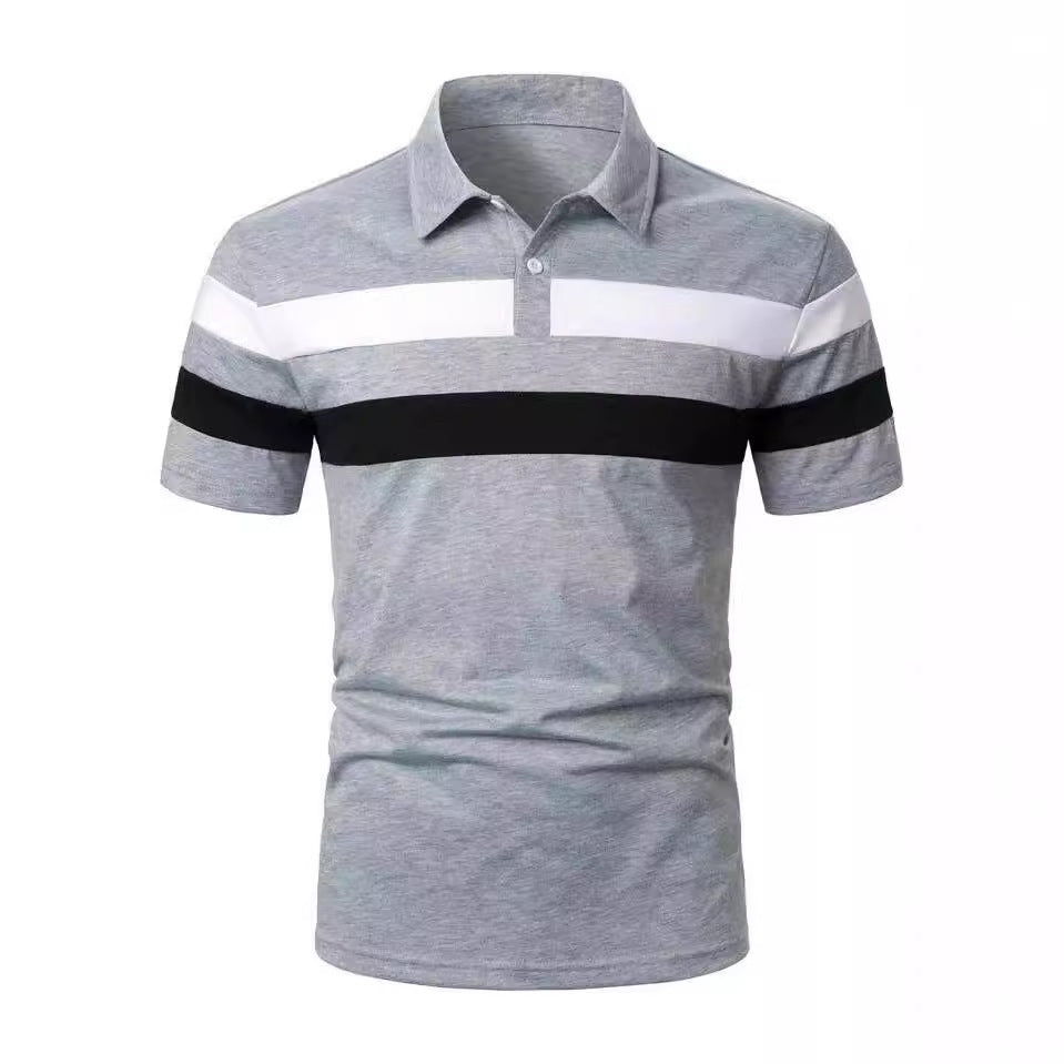 Herren Polohemd mit modernem Farbblockdesign und atmungsaktiven Materialien